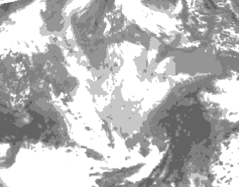 GDPS total cloud 204 hour forecast chart for Canada based on 2026/03/06 0000Z data