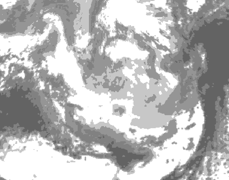 GDPS total cloud 234 hour forecast chart for Canada based on 2026/03/06 0000Z data