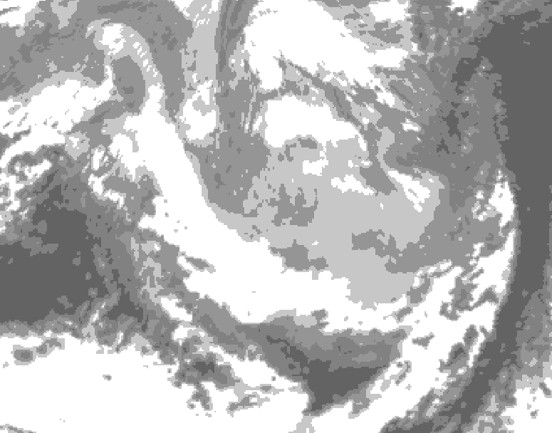 GDPS total cloud 240 hour forecast chart for Canada based on 2026/03/06 0000Z data