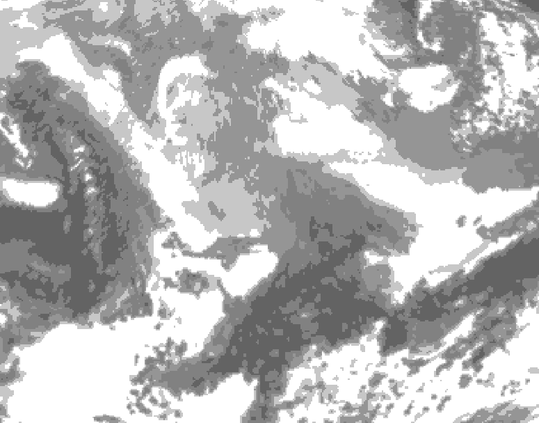 GDPS total cloud 012 hour forecast chart for Canada based on 2026/03/06 1200Z data