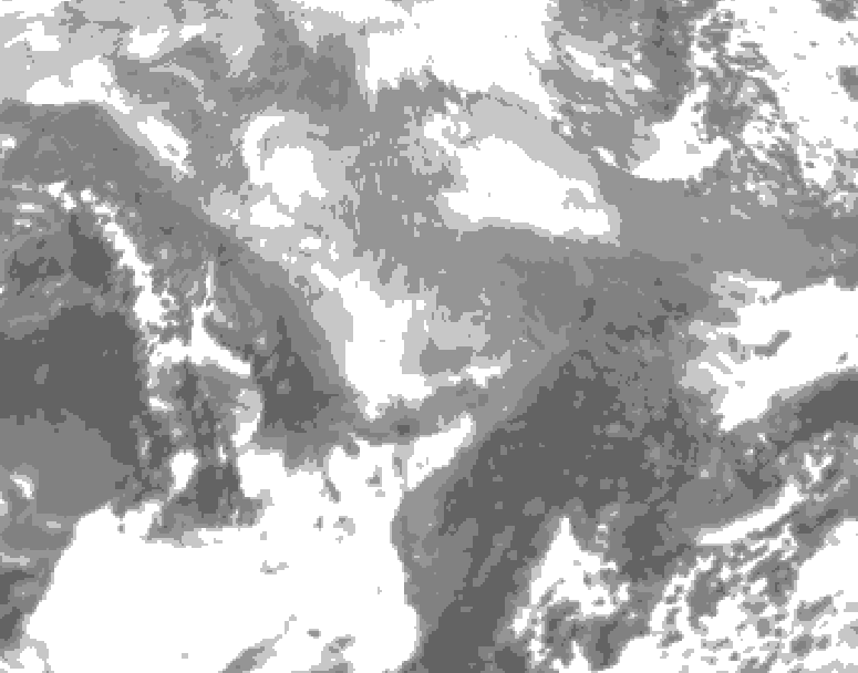 GDPS total cloud 024 hour forecast chart for Canada based on 2026/03/06 1200Z data