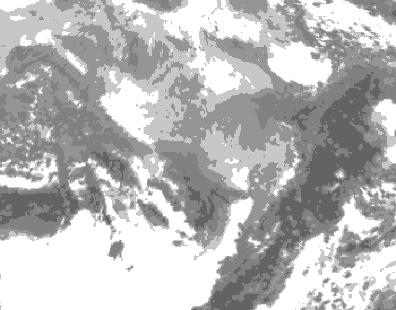 GDPS total cloud 042 hour forecast chart for Canada based on 2026/03/06 1200Z data