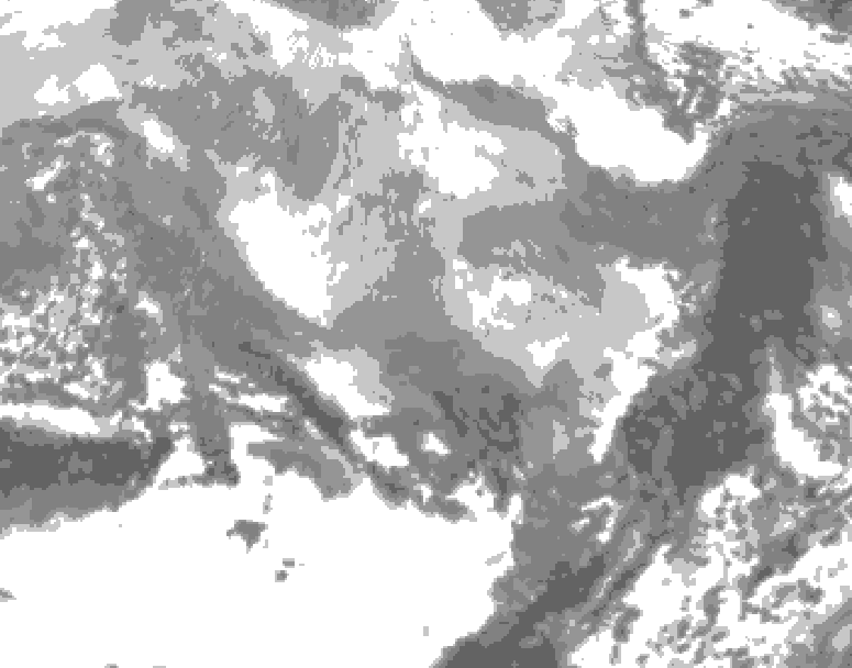GDPS total cloud 048 hour forecast chart for Canada based on 2026/03/06 1200Z data