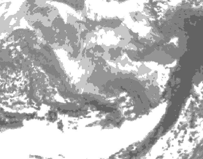 GDPS total cloud 060 hour forecast chart for Canada based on 2026/03/06 1200Z data