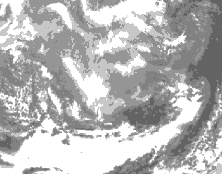 GDPS total cloud 072 hour forecast chart for Canada based on 2026/03/06 1200Z data