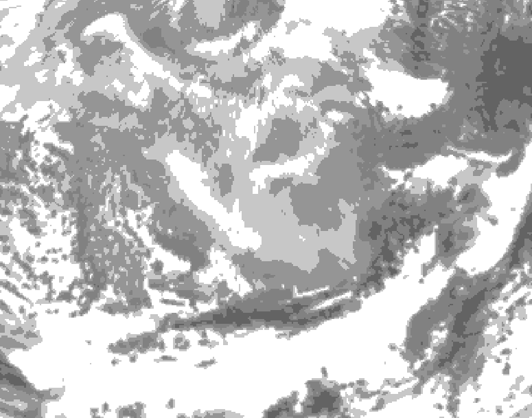 GDPS total cloud 084 hour forecast chart for Canada based on 2026/03/06 1200Z data
