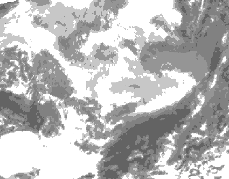 GDPS total cloud 120 hour forecast chart for Canada based on 2026/03/06 1200Z data