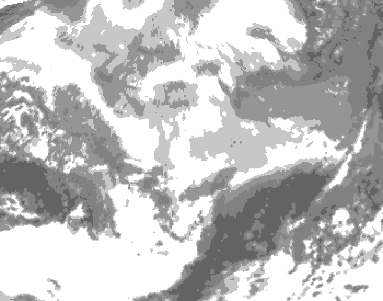 GDPS total cloud 126 hour forecast chart for Canada based on 2026/03/06 1200Z data
