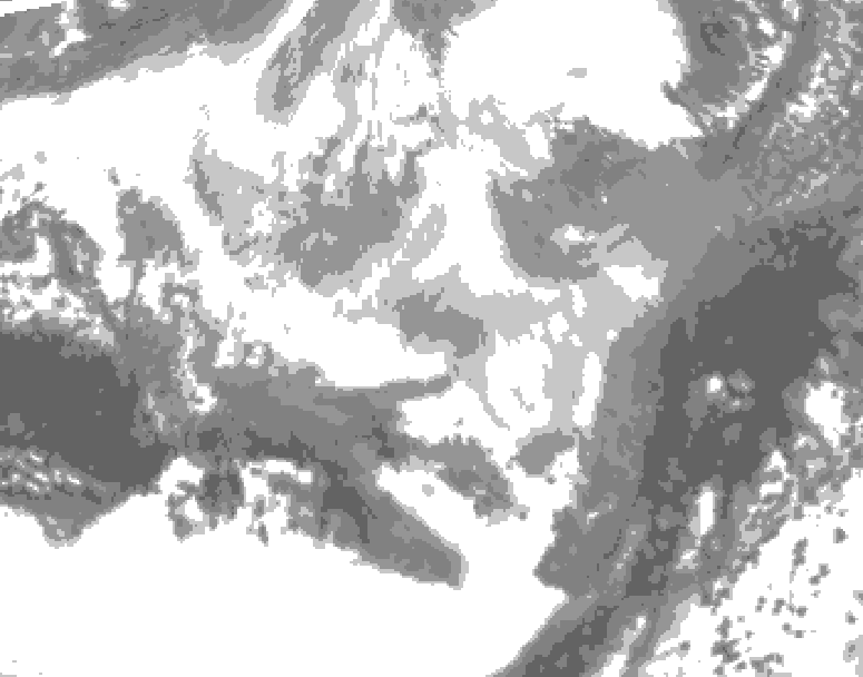 GDPS total cloud 150 hour forecast chart for Canada based on 2026/03/06 1200Z data