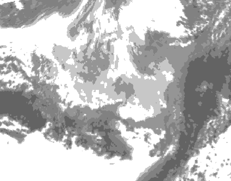 GDPS total cloud 156 hour forecast chart for Canada based on 2026/03/06 1200Z data