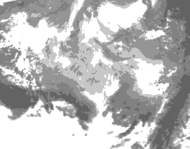 GDPS total cloud 186 hour forecast chart for Canada based on 2026/03/06 1200Z data