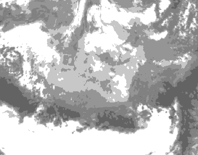 GDPS total cloud 204 hour forecast chart for Canada based on 2026/03/06 1200Z data