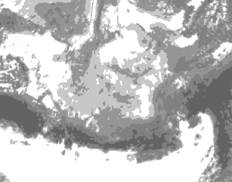 GDPS total cloud 210 hour forecast chart for Canada based on 2026/03/06 1200Z data