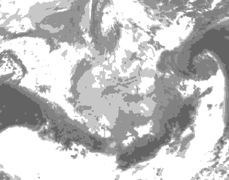 GDPS total cloud 228 hour forecast chart for Canada based on 2026/03/06 1200Z data