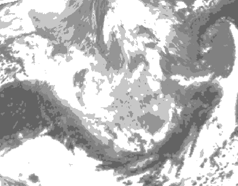 GDPS total cloud 240 hour forecast chart for Canada based on 2026/03/06 1200Z data