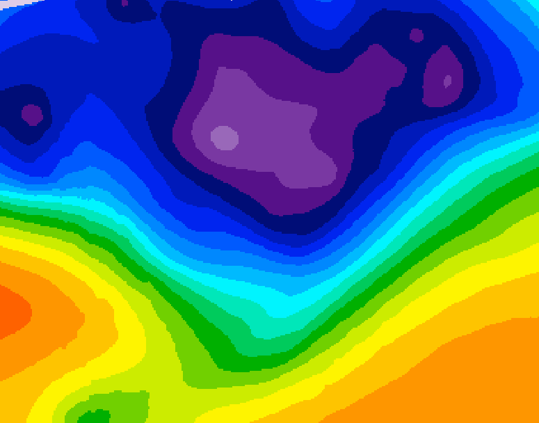 GDPS 500 millibar geopotential height 018 hour forecast chart for Canada based on 2026/03/07 0000Z data