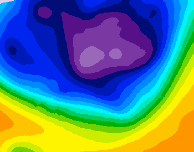 GDPS 500 millibar geopotential height 042 hour forecast chart for Canada based on 2026/03/07 0000Z data