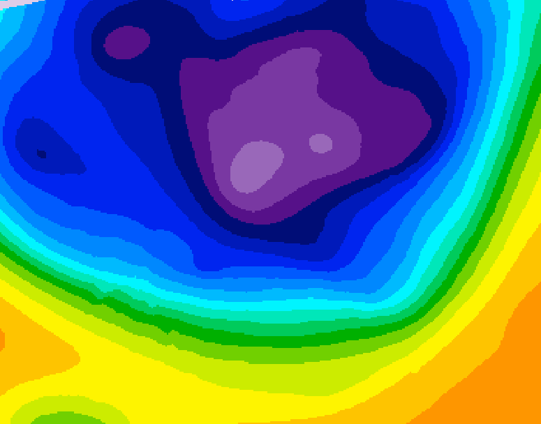 GDPS 500 millibar geopotential height 048 hour forecast chart for Canada based on 2026/03/07 0000Z data