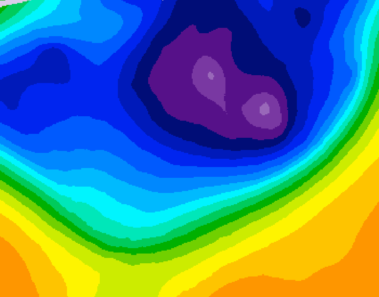 GDPS 500 millibar geopotential height 096 hour forecast chart for Canada based on 2026/03/07 0000Z data