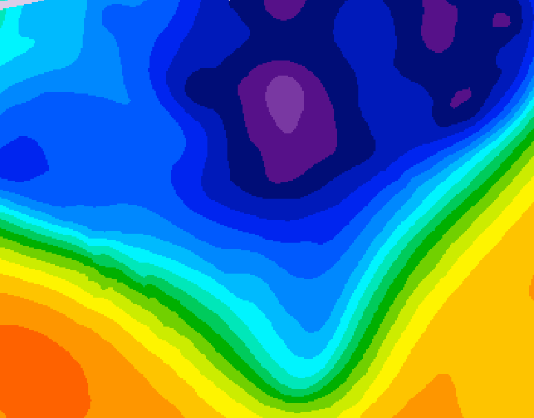GDPS 500 millibar geopotential height 132 hour forecast chart for Canada based on 2026/03/07 0000Z data