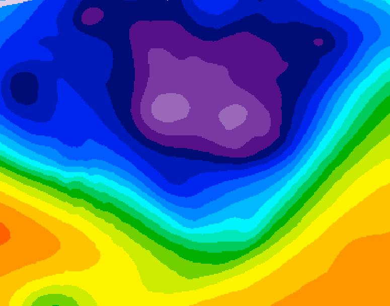 GDPS 500 millibar geopotential height 018 hour forecast chart for Canada based on 2026/03/07 1200Z data