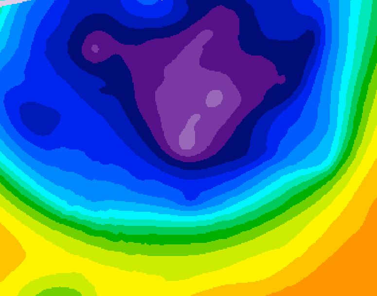 GDPS 500 millibar geopotential height 048 hour forecast chart for Canada based on 2026/03/07 1200Z data