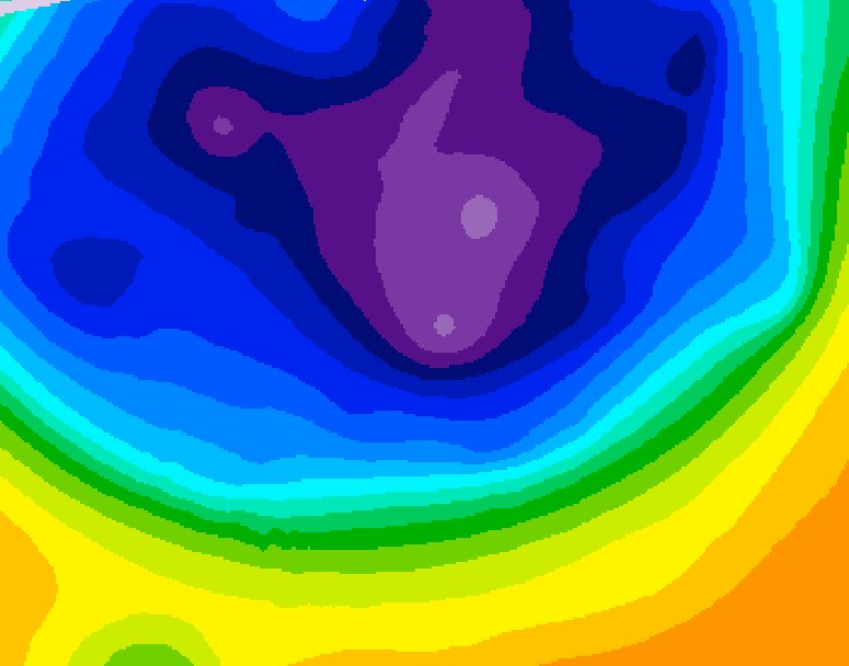 GDPS 500 millibar geopotential height 054 hour forecast chart for Canada based on 2026/03/07 1200Z data