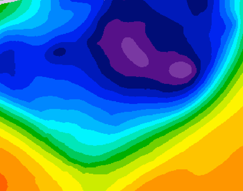 GDPS 500 millibar geopotential height 090 hour forecast chart for Canada based on 2026/03/07 1200Z data