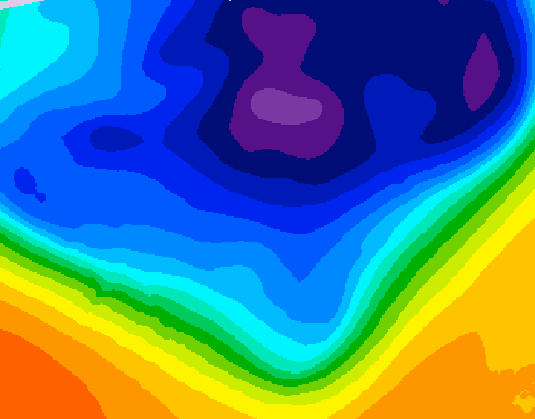 GDPS 500 millibar geopotential height 114 hour forecast chart for Canada based on 2026/03/07 1200Z data