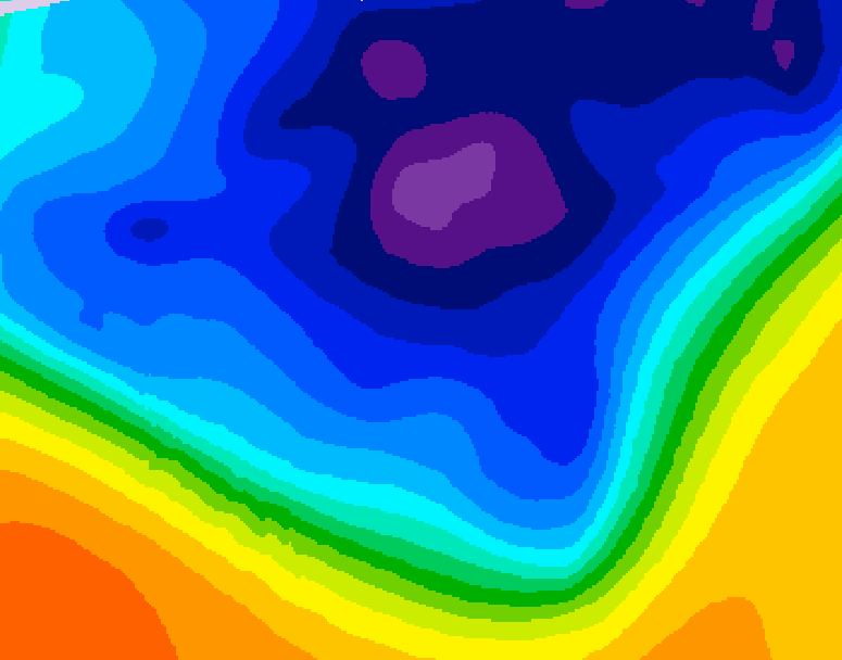 GDPS 500 millibar geopotential height 126 hour forecast chart for Canada based on 2026/03/07 1200Z data