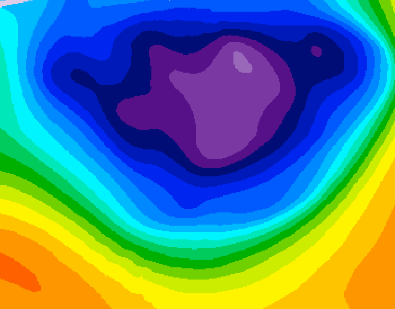 GDPS 500 millibar geopotential height 222 hour forecast chart for Canada based on 2026/03/07 1200Z data