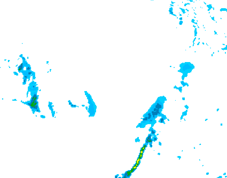 GDPS precipitation 018 hour forecast chart for Canada based on 2026/03/07 0000Z data