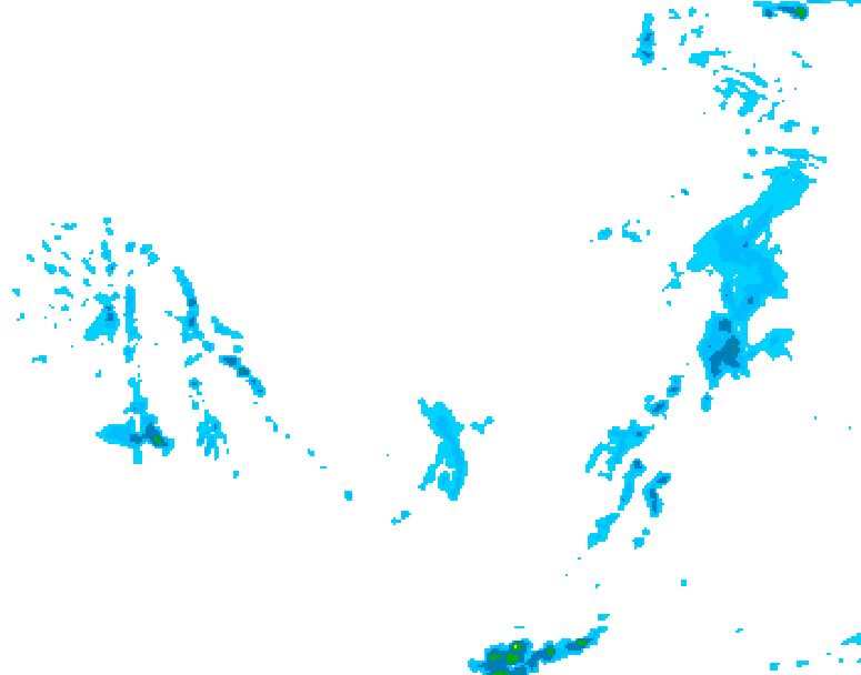 GDPS precipitation 018 hour forecast chart for Canada based on 2026/03/07 1200Z data