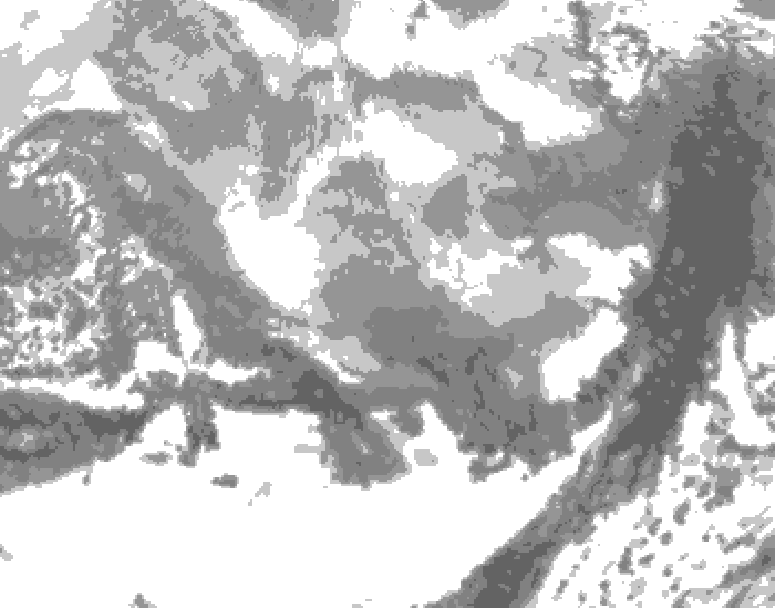 GDPS total cloud 042 hour forecast chart for Canada based on 2026/03/07 0000Z data