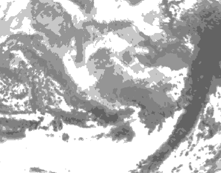 GDPS total cloud 048 hour forecast chart for Canada based on 2026/03/07 0000Z data