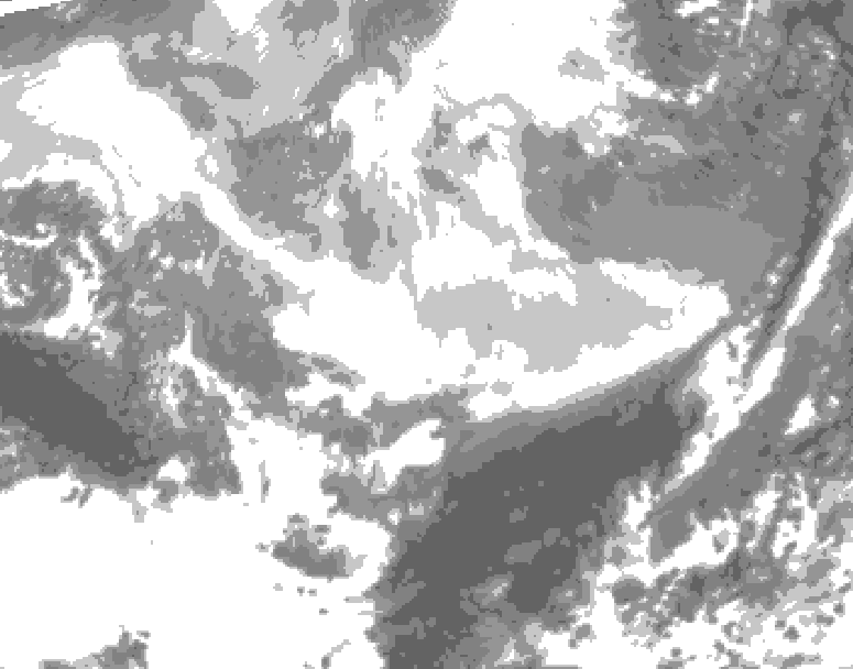 GDPS total cloud 108 hour forecast chart for Canada based on 2026/03/07 0000Z data