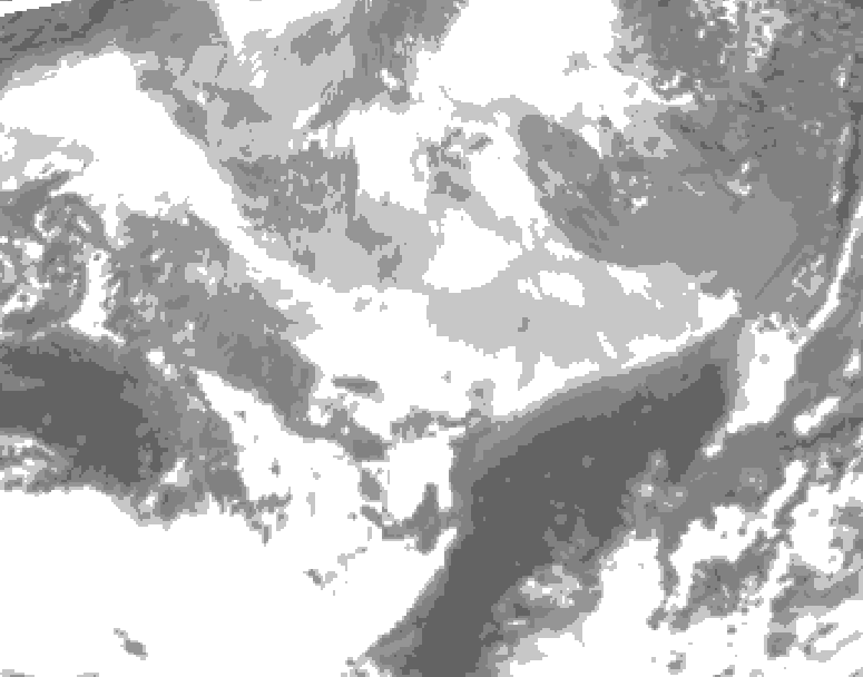 GDPS total cloud 114 hour forecast chart for Canada based on 2026/03/07 0000Z data
