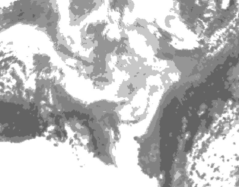GDPS total cloud 138 hour forecast chart for Canada based on 2026/03/07 0000Z data