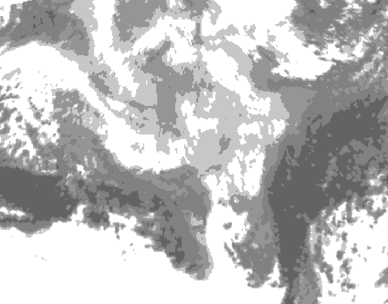 GDPS total cloud 144 hour forecast chart for Canada based on 2026/03/07 0000Z data