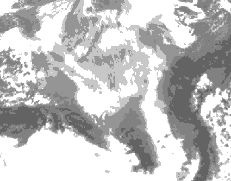GDPS total cloud 162 hour forecast chart for Canada based on 2026/03/07 0000Z data
