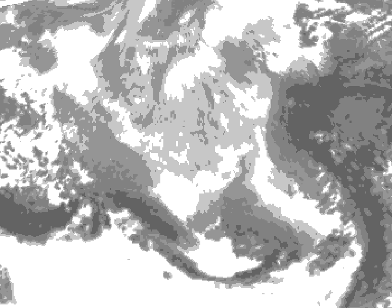 GDPS total cloud 174 hour forecast chart for Canada based on 2026/03/07 0000Z data