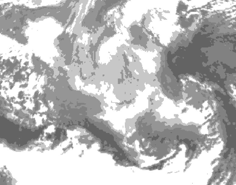 GDPS total cloud 180 hour forecast chart for Canada based on 2026/03/07 0000Z data