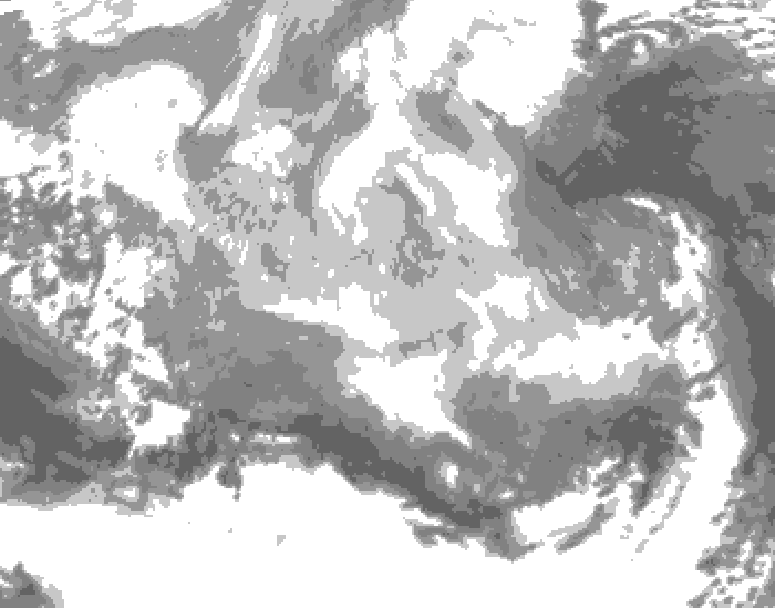 GDPS total cloud 186 hour forecast chart for Canada based on 2026/03/07 0000Z data
