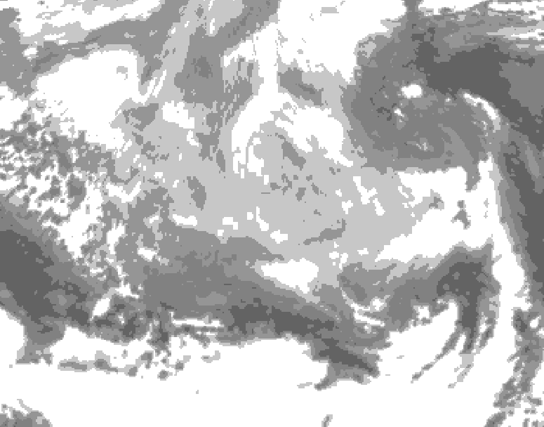 GDPS total cloud 192 hour forecast chart for Canada based on 2026/03/07 0000Z data