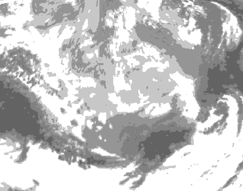 GDPS total cloud 210 hour forecast chart for Canada based on 2026/03/07 0000Z data
