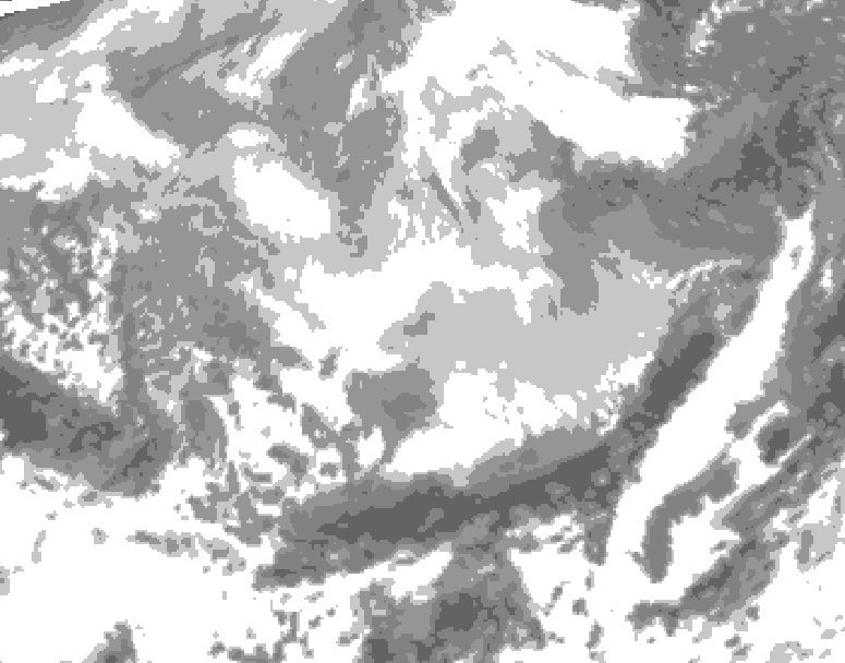 GDPS total cloud 084 hour forecast chart for Canada based on 2026/03/07 1200Z data