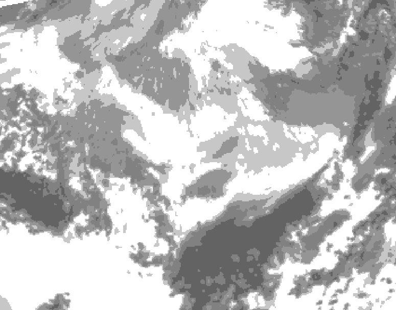 GDPS total cloud 096 hour forecast chart for Canada based on 2026/03/07 1200Z data