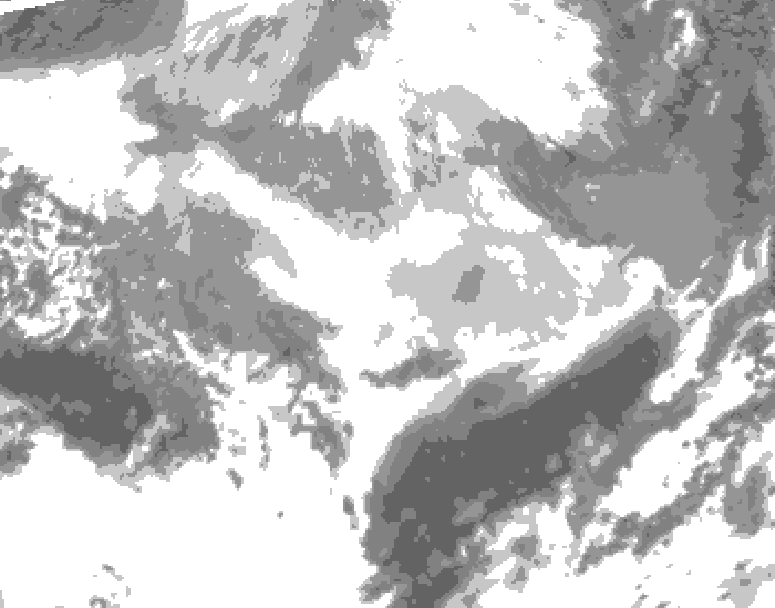 GDPS total cloud 102 hour forecast chart for Canada based on 2026/03/07 1200Z data