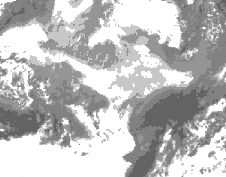 GDPS total cloud 114 hour forecast chart for Canada based on 2026/03/07 1200Z data