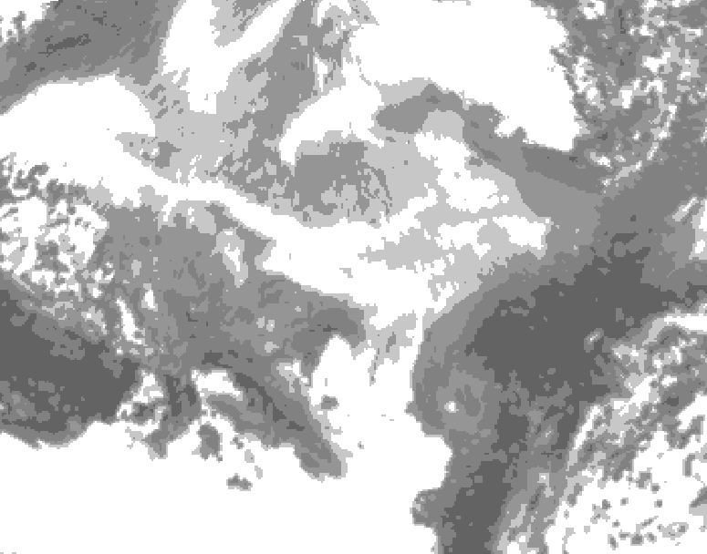 GDPS total cloud 120 hour forecast chart for Canada based on 2026/03/07 1200Z data